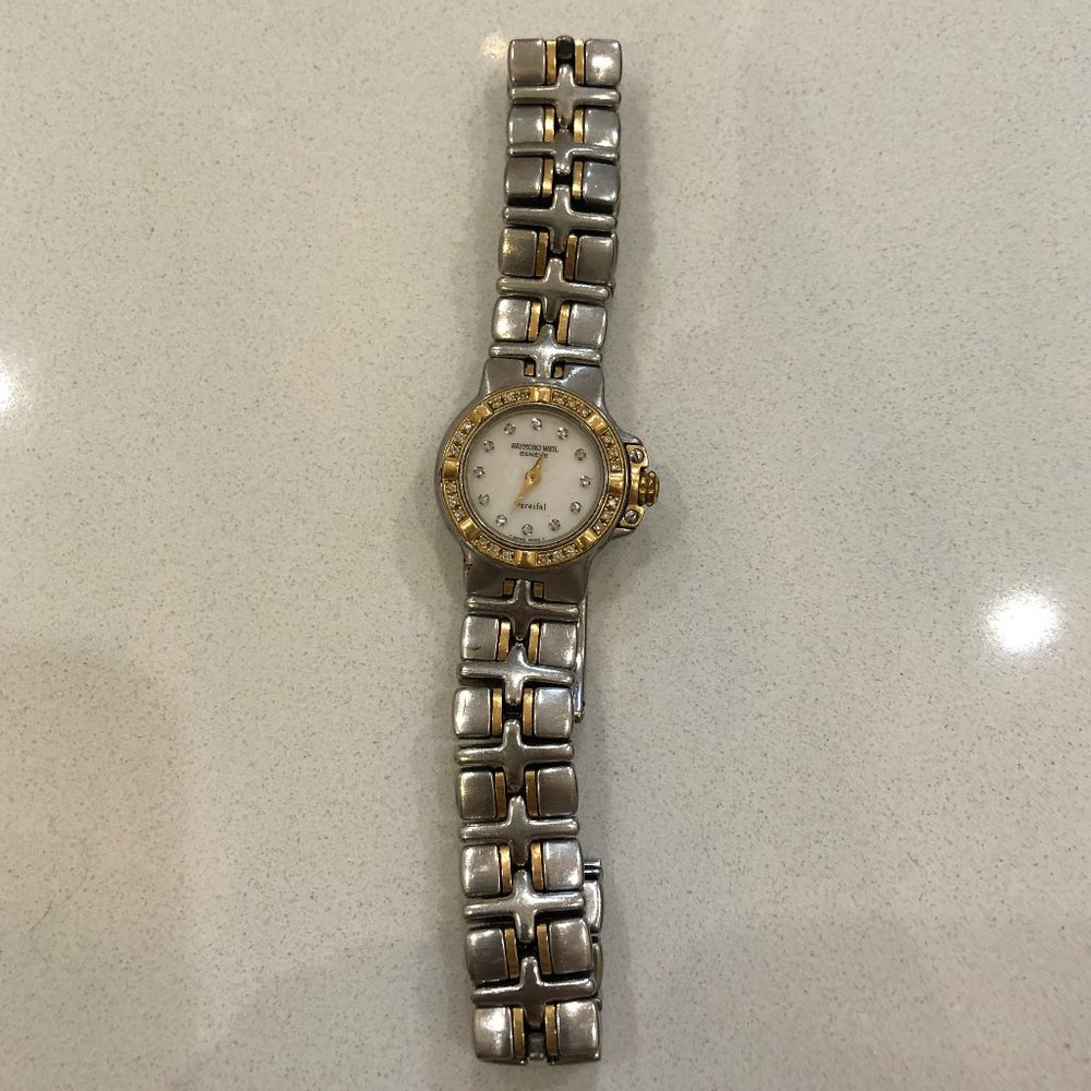 Raymond Well Two Tone Silver & Gold Dimond Watch